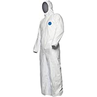 DuPont Tyvek 500 Xpert- 25 Ropas de protección con capucha- Blanco- Talla XL
